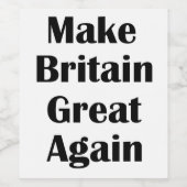 Großbritannien wieder groß machen weinetikett (Einzelnes Label)
