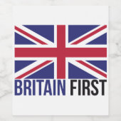 Großbritannien wieder zur ersten britischen Flagge Weinetikett (Einzelnes Label)