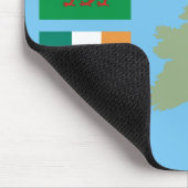 Großbritannienkarte und -flaggen mousepad (Ecke)