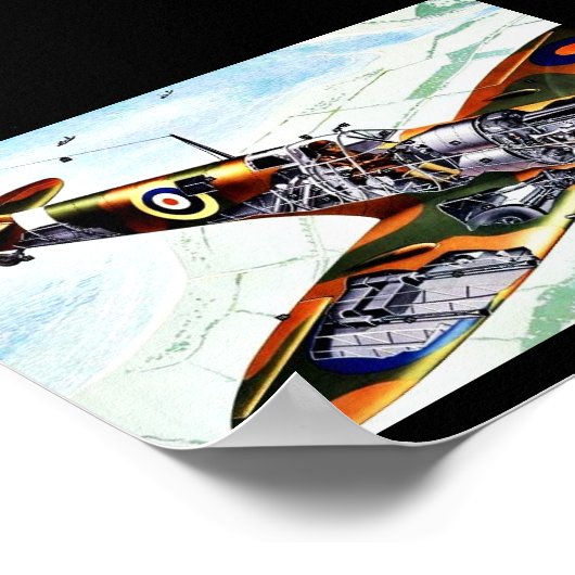 Großbritanniens neue Spitfire Poster (Ecke)
