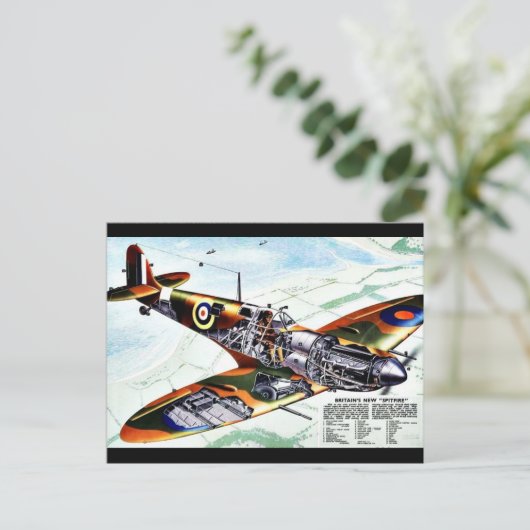 Großbritanniens neue Spitfire Postkarte (Stehend Vorderseite)