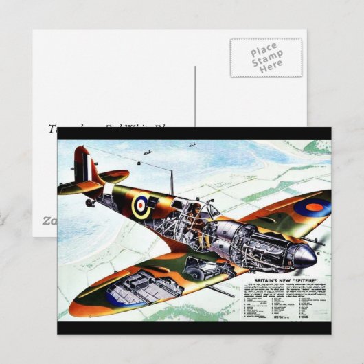 Großbritanniens neue Spitfire Postkarte (Vorne/Hinten)