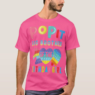 Großbruder des Geburtstagsmädchen Pop It Unicorn B T-Shirt