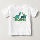 Großbruderdinosaurier-Cartoon Baby T-shirt (Vorderseite)