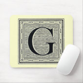 Großbuchstabe "G" Holzschnitt Initiale Mousepad (Mit Mouse)