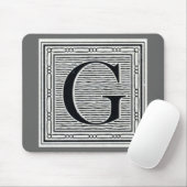 Großbuchstabe "G" Holzschnitt Initiale Mousepad (Mit Mouse)