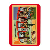 Großbuchstabe Gruß Arizona Vintagen Stil Magnet (Vertikal)