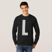 Großbuchstabe L Monogramm Anton Schrift Initial Al T-Shirt (Vorne ganz)