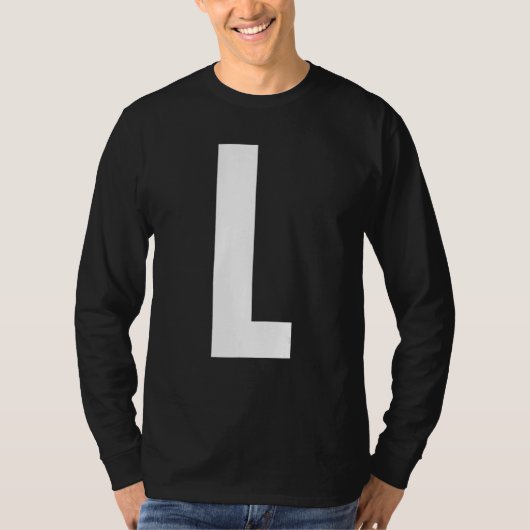 Großbuchstabe L Monogramm Anton Schrift Initial Al T-Shirt (Vorderseite)