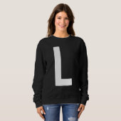Großbuchstabe L Monogramm Norwester-Schrift Initia Sweatshirt (Vorne ganz)