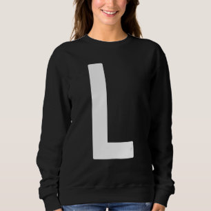 Großbuchstabe L Monogramm Norwester-Schrift Initia Sweatshirt