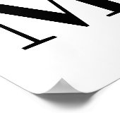 Großbuchstabe M Monogramm Schwarz/Weiß Poster (Ecke)