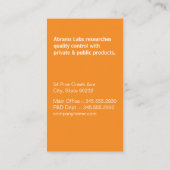 Großbuchstabe | Orange | Geometrisch Visitenkarte (Rückseite)