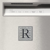 Großbuchstabe "R" Holzschnitt-Initiale Magnet (In Situ (Geschirrspüler))