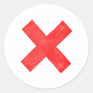 Großbuchstabe x runder aufkleber