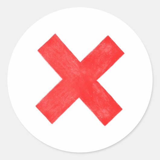 Großbuchstabe x runder aufkleber (Vorderseite)