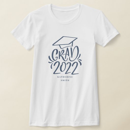 Großbuchstaben 2022 mit Name Navy Cap T - Shirt (Ablage )