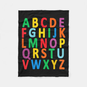 Großbuchstaben Alphabet lernen Abc Boy Girl Kinder Fleecedecke