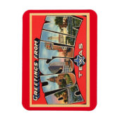 Großbuchstaben Gruß Austin Texas Vintag Style Magnet (Vertikal)