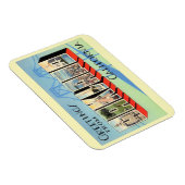 Großbuchstaben Gruß Oakland Kalifornien Vintag Magnet (Rechte Seite)