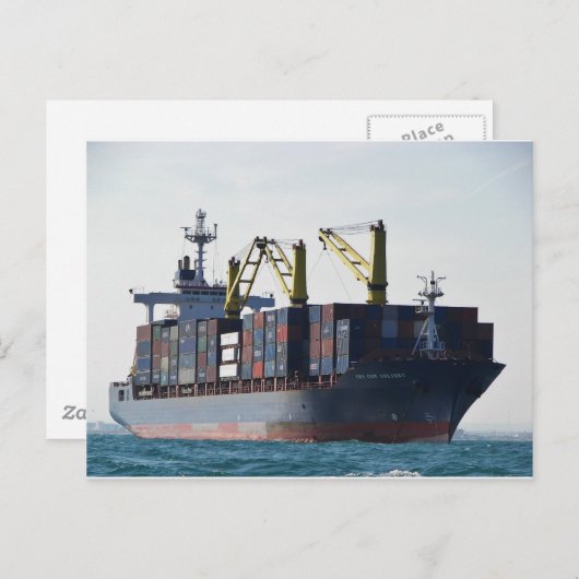 GroßContainerschiff am Anker Postkarte (Vorne/Hinten)
