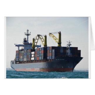 Großcontainerschiff vor Anker