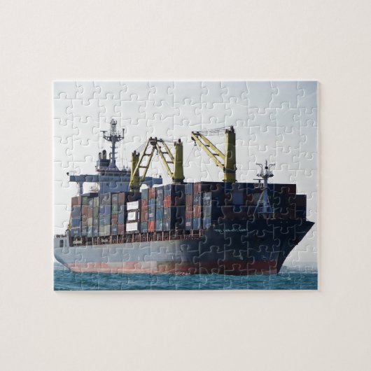 Großcontainerschiff vor Anker Puzzle (Horizontal)