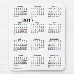 Großdruck-Feiertags-Kalender 2017 durch Janz Mousepad