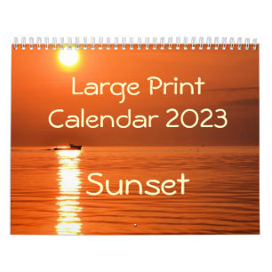 Großdruck-Kalender 2014 - Sonnenuntergang Kalender