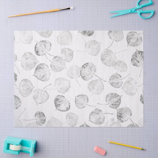 Großdrucke Blatt-Musters des ErzitternsAspen Seidenpapier (Basteln)