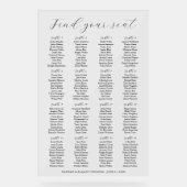 Große 16 Tische 24x36 Sitzkarten Hochzeit Acrylschild (Vorderseite)