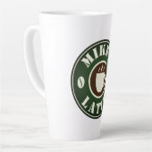 Große, 17 Unzen große Latte-Tasse mit individuelle Milchtasse (Linke Ecke)