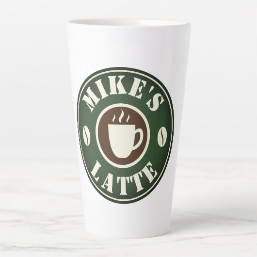 Große, 17 Unzen große Latte-Tasse mit individuelle Milchtasse (Vorderseite)