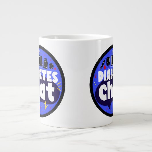 Große 20oz #diabteschat Space Tasse (mit Logo) (Vorderseite)