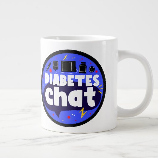 Große 20oz #diabteschat Space Tasse (mit Logo) (Rechts)