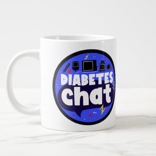 Große 20oz #diabteschat Space Tasse (mit Logo) (Links)