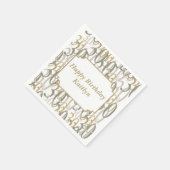 Große 30 Personalisierte Geburtstagsparty Serviette (Ecke)