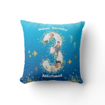 Große 3. Geburtstagsfoto-Collage unter dem Meer