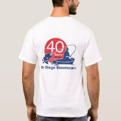 Große 40 vorder u. hintere Logos T-Shirt (Rückseite)