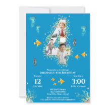 Große 4. Fotomaterial Geburtstag unter dem Meer