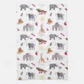 Große 5 afrikanische Weihnachtstiere Geschirrtuch (Vertikal)