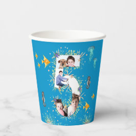 Große 5te unter dem Meer Geburtstagskollage Pappbecher