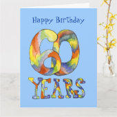 Große 60. Geburtstags-Karte Karte (Gelbe Blume)