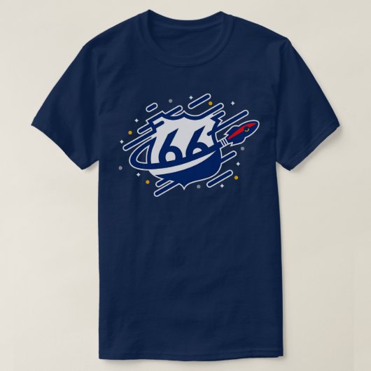 Große 66 Rot T-Shirt (Design vorne)