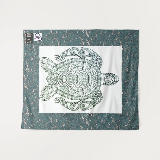 GRÖSSE (68" x 80") SCHALTFLÄCHE Wandteppich (Vorderseite (Horizontal))