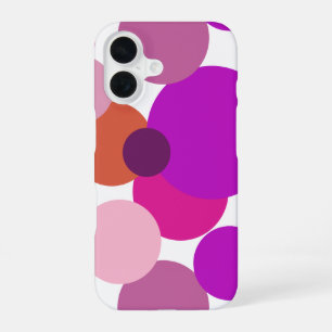 Große 70er-Polka-Punkte in Lila iPhone 16 Hülle