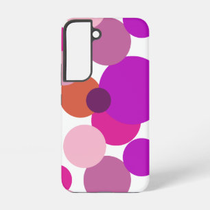 Große 70er-Polka-Punkte in Lila Samsung Galaxy Hülle