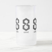 Große 8 a-Bit-Scared Monochrome-Tasse Mattglas Bierglas (Mittel)