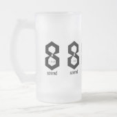 Große 8 a-Bit-Scared Monochrome-Tasse Mattglas Bierglas (Links)