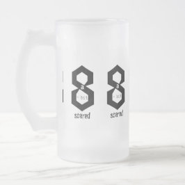 Große 8 a-Bit-Scared Monochrome-Tasse Mattglas Bierglas